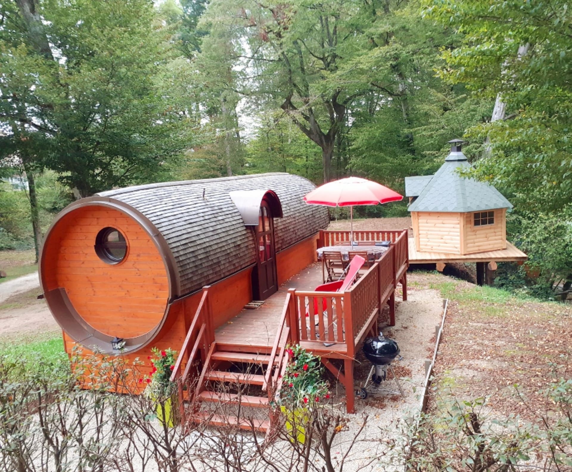 Le Tonneeau des Gîtes du Parc et son grill